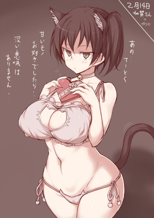 gladscientist:  加賀さんとチョコと例の下着 | jema＠土曜日 東Ａ65a ※ Posted with permission from the artist. Go rate/bookmark it at the source. 