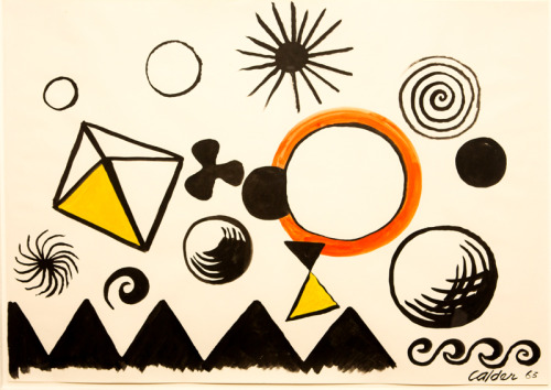 apeninacoquinete:Alexander Calder |Kite and Propeller, 1963 | Gouache On Paper
