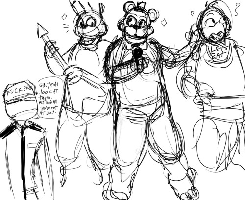 Doodles And Sketches (Scott's Hand Is Badly Drawn On Porpoise- The Man's Dilemma Of Embracing Reb's Anatomy