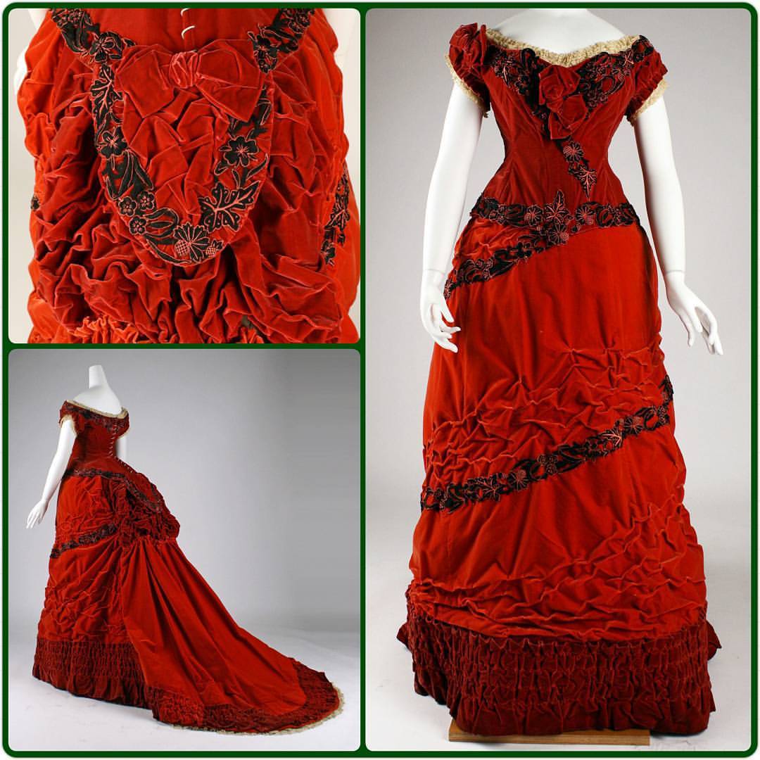 Historical Garments — Ball gown ca. 1875. Culture: British....