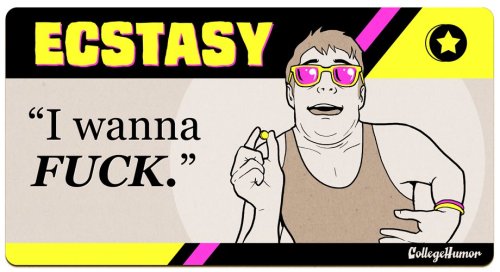ameliabedelialacagaotravez:  collegehumor:  What You’re Saying with your Drug Choice  You ever think about if drugs could talk? Here’s more on the house.   All of the above plz