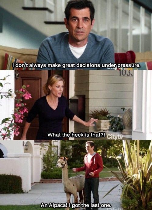 modern-family-overdose:  shoppingbuzzer:  Don’t let the pressure get to you whilst