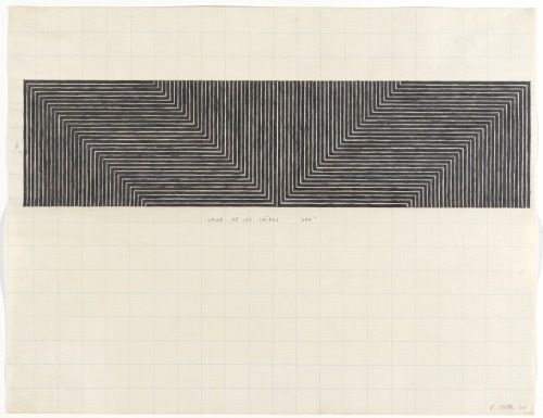 someexcellentrectangles:Frank Stella, Study for Valle de los Caídos, 1966, felt-tip pen and pencil o