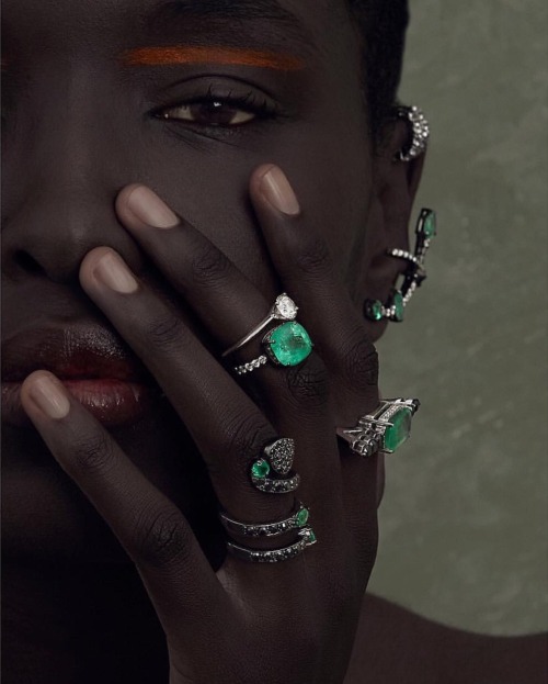 Nabillah Sedar & Maria Oliveira for Vogue Brasil & Andrea Conti jewelry by MAR+VIN