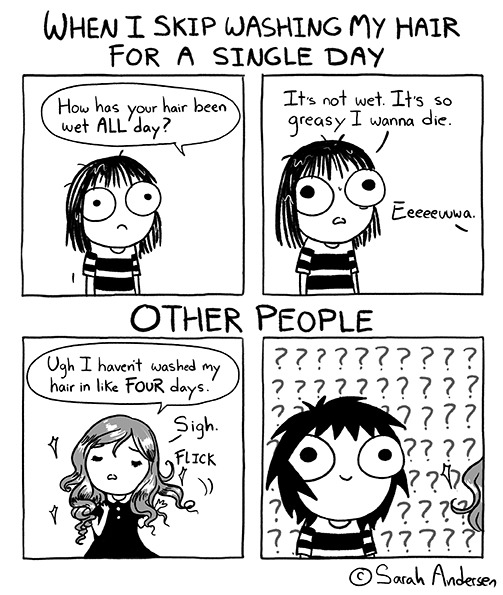 sarahseeandersen:  My hair sucks.