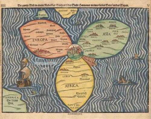 mapsontheweb: Bünting’s World Map, 1581.