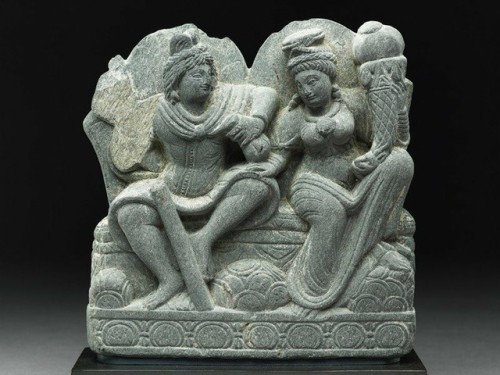 Gandhara art, probably Kuvera and Hariti