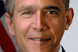 the-unpopular-opinions:  Both Obama and Bush are pretty average presidents. Neither of them are evil, or Satan, or the “worst president ever,” but they’re not great leaders either. Anyone who says either Bush or Obama is the “worst president ever”