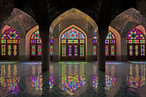 comeseeiran: The collection of colors inside Nasir al-Mulk Mosque in shiraz leaves you in awe. 