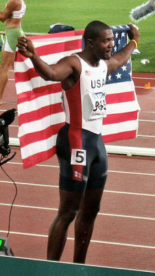 lamarworld1:  Justin Gatlin bulge &amp; booty  He is so dam fine as fuck he can get it
