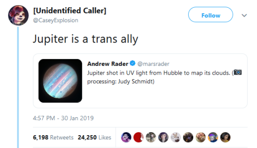 intersexfairy:gahdamnpunk:THE UNIVERSE SAID TRANS RIGHTS!! the trans flag except the colors were dir