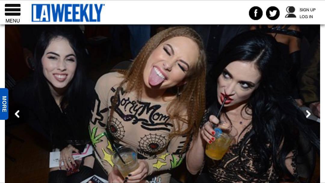 Being bratty on @laweekly ✌🏻️👅 Photo by: @drivenbyboredom ✨✨#Friends