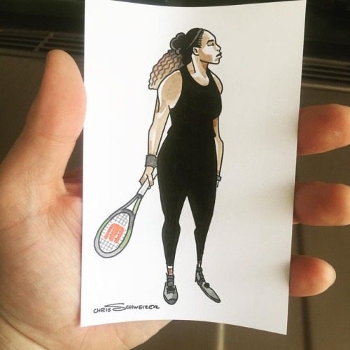 #SerenaWilliams watercolor drawing for a Patreon backer.