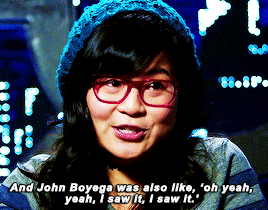 thegrayship: rosefinnrey:   Kelly Marie Tran’s The Last Jedi Prank  A lot of our Star Wars actors are notorious for hijinks on set, getting  into trouble. Was there anything that you guys got into in this one?    perfect amazing things:1: the entire