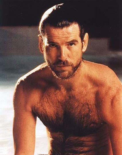 Porn photo Pierce Brosnan and that hairy chest!