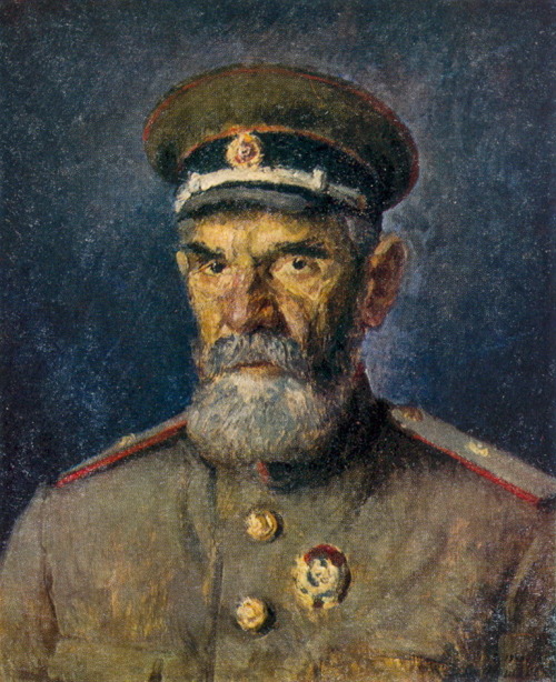 ilya-mashkov: Portrait of Major-General of Medical Services A. R. Zlobin, 1943, Ilya MashkovMedium: 