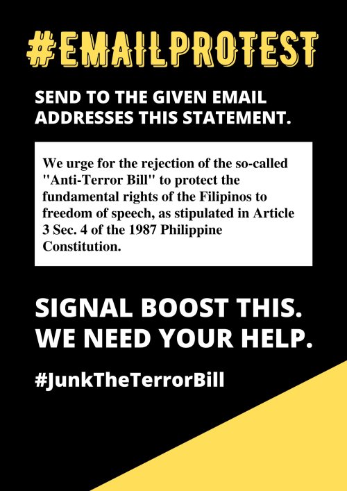 DISSENT ≠ TERRORISM #JunkTerrorBillBecause of the Philippines’ poor governance in the midst of this 