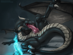 karukuji:    Dragon flexibility [CMMSSN]  One “selfie” for caelthar Dragons are quite cunning when it comes to urgent need in… scratch an itch &gt;.&gt; And quite sexy looking while doing it! Aren’t they? ._.I got back to this piece too late,