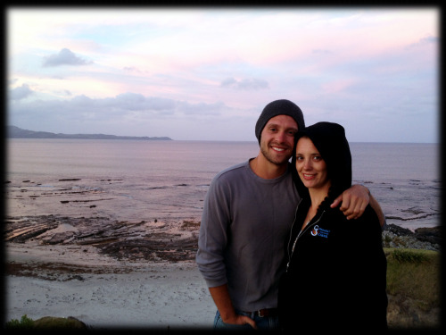 Annette and I in Tawharanui, New Zealand