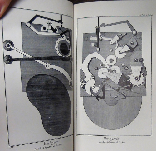 Today’s illustrations from Denis Diderot’s Encyclopedia feature clockmaking, or horloger