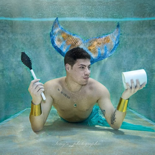 Underwater barefaced merman