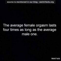 mindblowingfactz:The average female orgasm