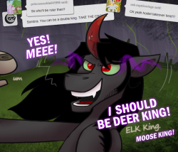 ask-king-sombra:  &ldquo;I am your King!&rdquo; &ldquo;Well, I didn’t vote for you.&rdquo;  &hellip; ;w; Meep!