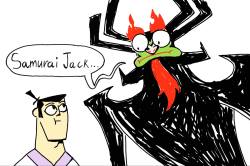 belphagor7:  Samurai Jack and Aku   fan art