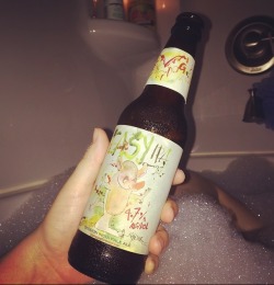disgustedsigh:  why shower beer when you