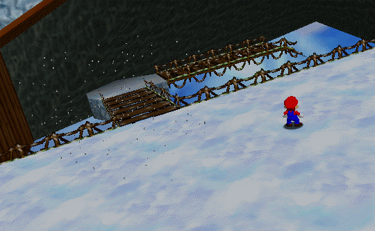 suppermariobroth:  All snow particles in Super Mario 64 spawn in a small space between