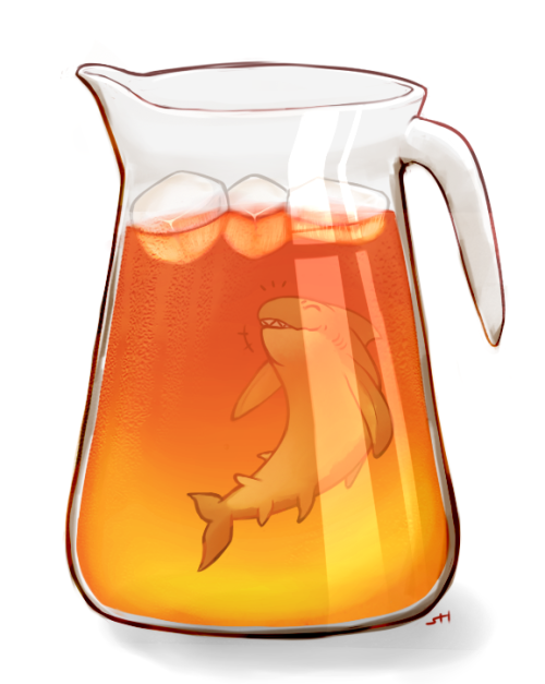 this shark loves iced tea!