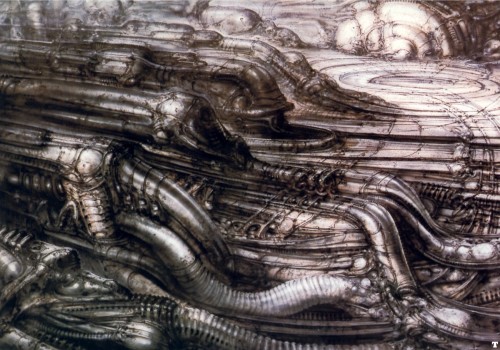 Porn 70sscifiart:    HR Giger’s biomechanical photos