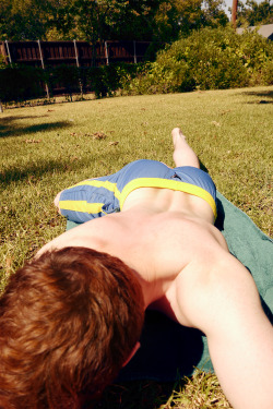 centuryocean:  kidflexx:@centuryocean? Yup that’s me in my backyard! I wanted to sun. I had to wear a LOT of sunscreen.