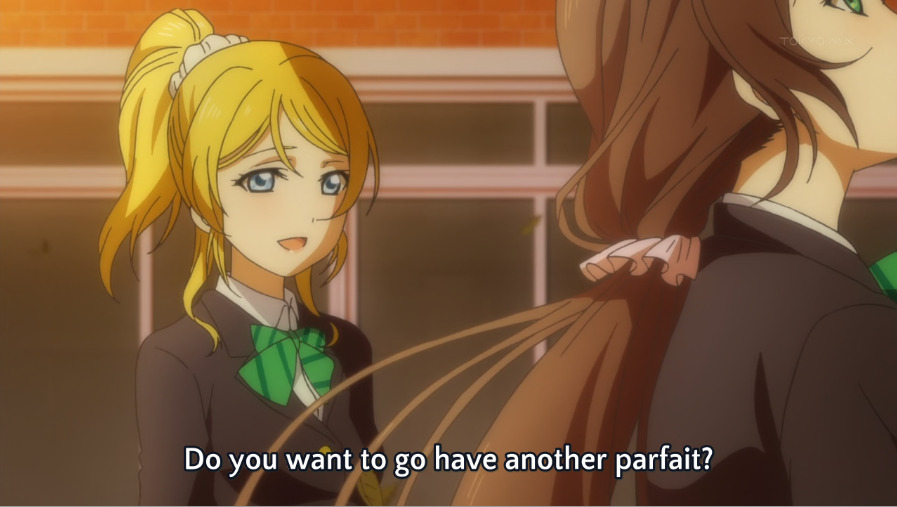 tsunflowers:  have a parfait my ass they’re gonna go make out 