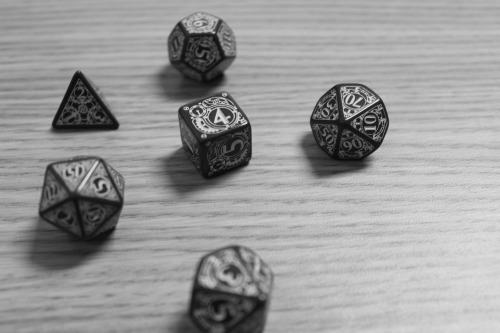 luciferslittlewhore:  showin’ off my dice cause they are rad as shit they’re the steampunk collection 