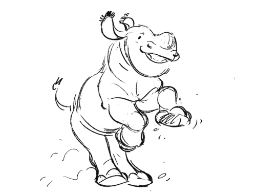 it’s World Rhino Day! The calves remind me of my bulldogs when running, tank puppies :) 