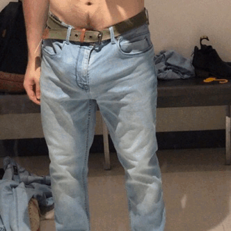 forearmthick:Trying out the stretch in stretch denim. 1L glucose.
