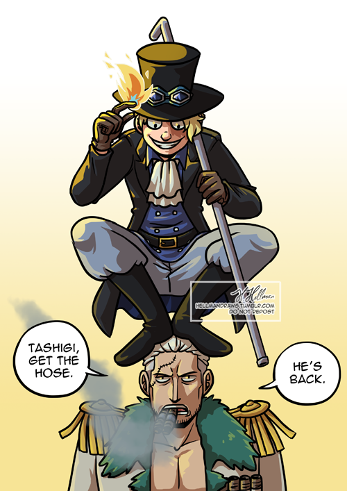 hellmandraws:Ah, thank you! :) As it happens, I am also always weak for Sabo. Plus I’m 100% ce