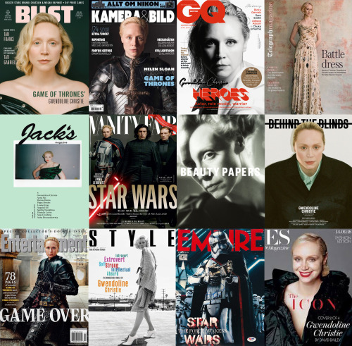 thewench-and-thekingslayer: ◈ Gwendoline Christie ◈  Cover Girl ♕「2012 - 2020」