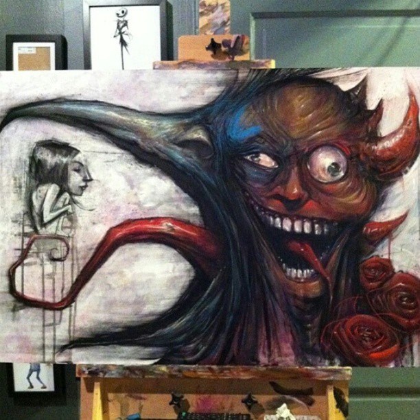 upperplayground:  @zerofriendsart “First collaboration painting between @wayshak