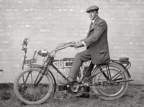 vintageeveryday:  Vintage photos of people with their motorcycles.