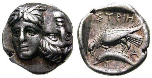 archaicwonder:Drachm from Istros, Moesia c. 400 BCAncient Istros (Histria) was a Greek colony on the