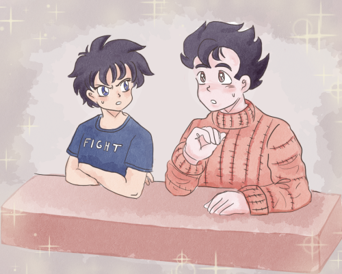 Wouldn’t it be fun if Gohan’s high school adventures were a 90s shoujo anime?
