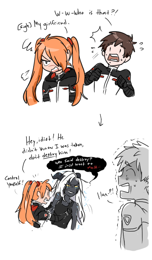 idea sketches playing around w/ how adara would act in a different and “tamer”