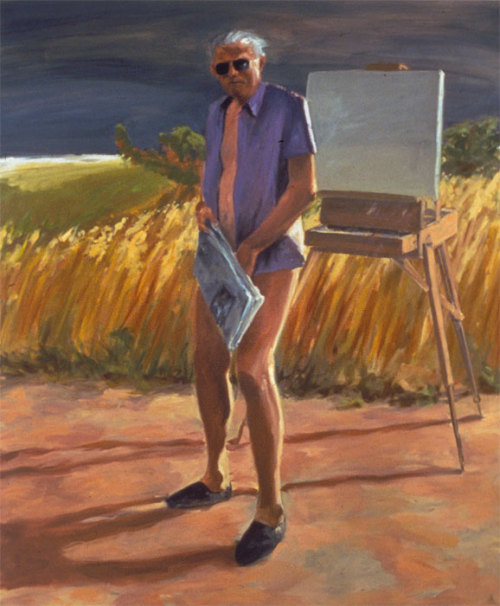 Portrait of the Artist as an Old Man  -  Eric Fischl , 1984. American, b.194 oil on linen, 85″ x 70″