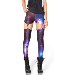 skylarisis:  Purple Galaxy Print Garter Leggings Bottoms Tights Costume Halloween   ❤ liked on Polyvore (see more womens halloween costumes)