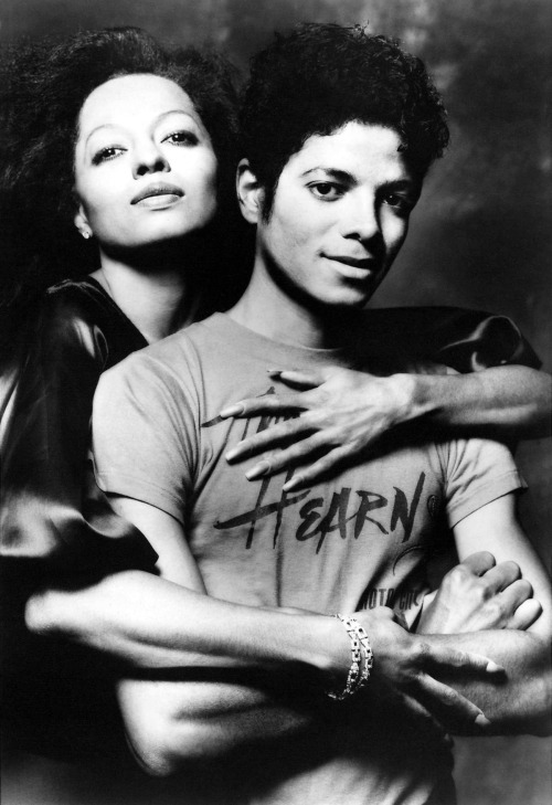 Diana Ross and Michael Jackson photographed by Norman Seeff, 1982.