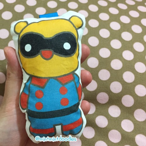 mintmintdoodles: Saturday night craft ❤️ I made a Bucky Bear for my Captain AmeriBear! My hand stitc