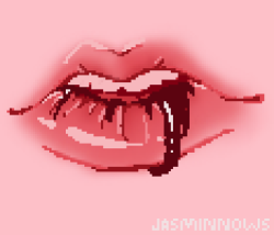 jasminnows:i love drawing lips~