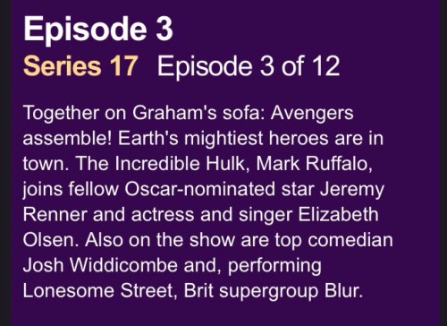 heytherexp: Some of the cast will appear on Graham Norton this Friday while in London!  Mark Ruffalo